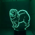thumbnail image 5 of YSITIAN Chow Chow Dog 3D Lamp Night Light Kid Toy LED 3D Touch Table Lamp 7 Colors Flashing LED Light Christmas Decorations for Home G1116-534, 5 of 7