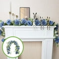 thumbnail image 2 of Beautynvta Artificial Eucalyptus Garlands with Flowers, 5.91 Ft Faux Floral Greenery Garlands Fake Flowers Vines for Wedding Table Centerpieces Arch Party Ceremony Backdrop Decor, 2 of 6