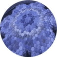 thumbnail image 1 of Ahgly Company Tapis d'Intérieur Ronds Transitionnels Bleu Ciel Lavables à la Machine, 6 Pieds Rond, 1 of 7