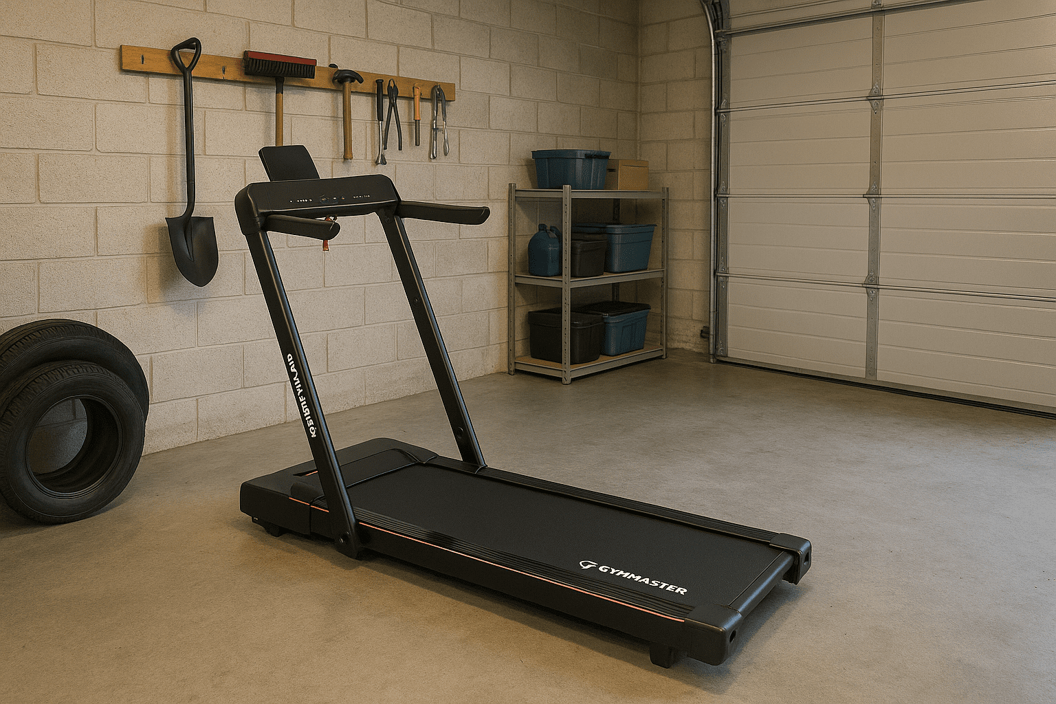 Gym Master 2.5 Treadmill with 1-15 km/h Speed, Foldable Design and Bluetooth Connectivity