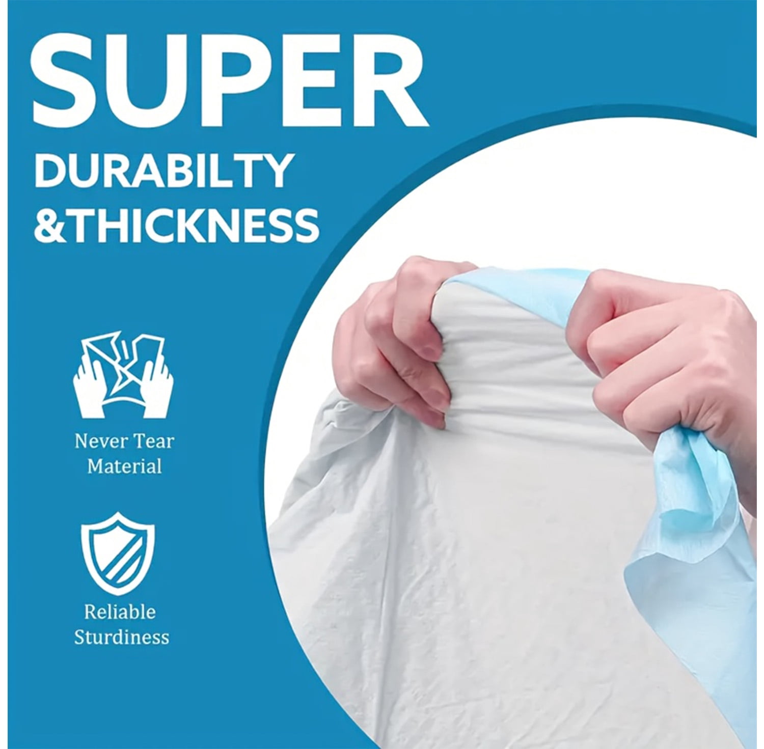 Tear-Resistant Disposable Bed Pads 31"x55" 40 Count Absorbent Underpads,Thicker Extra Large Incontinence Bed Pads, Pee Pads for Adults, Kids, Elderly, Pets