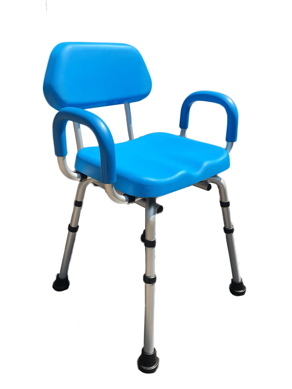 Flash Furniture Hercules Plastic U-Shaped Shower Chair in Gray 