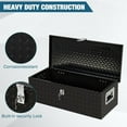 thumbnail image 6 of Jobsite Box, Jobsite Chest Tool Storage Cabinet Industrial Grade, Aluminum, Burgundy Red, 36x15 Inch Tool Box, Extra Large Design, Removable Tray for Easy Access to Tools Steel Portable Tool Box Hip R, 6 of 7