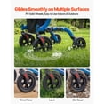 thumbnail image 3 of KFFKFF Déambulateur à Roulettes avec Siège pour Aînés, Déambulateur à Roulettes Pliable, Aide à la Mobilité et à la Marche Légère en Aluminium avec Roues Pleines en PU, Poignée Ajustable, Sac de Rangement - Supporte 300 Lb, 3 of 9