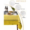 thumbnail image 2 of Yellow Grey Table Cloth, Vintage Stripe Farmhouse Wood Grain Ombre Waterproof Tablecloth for Square Tables, Reusable Washable Fabric Table Cover for Restaurant Kitchen Dining Tables 54"x54", 2 of 6
