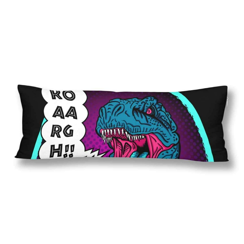 ABPHOTO Dinosaur Body Pillow Covers Pillowcase Throw Pillows 20x60 inch