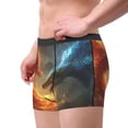thumbnail image 4 of Balery Red And Blue Fire Dragon B Men's Boxer Briefs, Soft and Breathable Cotton Underwear with nylon Waistband-X-Large, 4 of 9