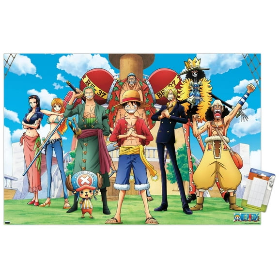 One Piece: Fishman Island - Crew On Deck Wall Poster, 22.375" x 34"
