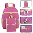 thumbnail image 2 of Backpack with Lunch Bag for Girls Elementary School, Middle School Backpack Set for Kids - Pink, 2 of 5