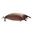 thumbnail image 4 of Home Decor Collection 14" x 20" Brown Velvet Bow Decorative Pillow, 4 of 5