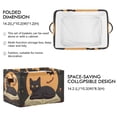 thumbnail image 2 of Yayeee Canvas Storage Basket with Handles for Shelves Fabric Bins Closet Organizer, Orange Halloween Cat, 2 of 8