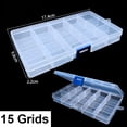 thumbnail image 5 of Transparent Plastic Storage Jewelry Box Plastic Compartment Adjustable Container Storage Boxes Beads Ring Earring Organizer Case 08-12 grids, 5 of 6
