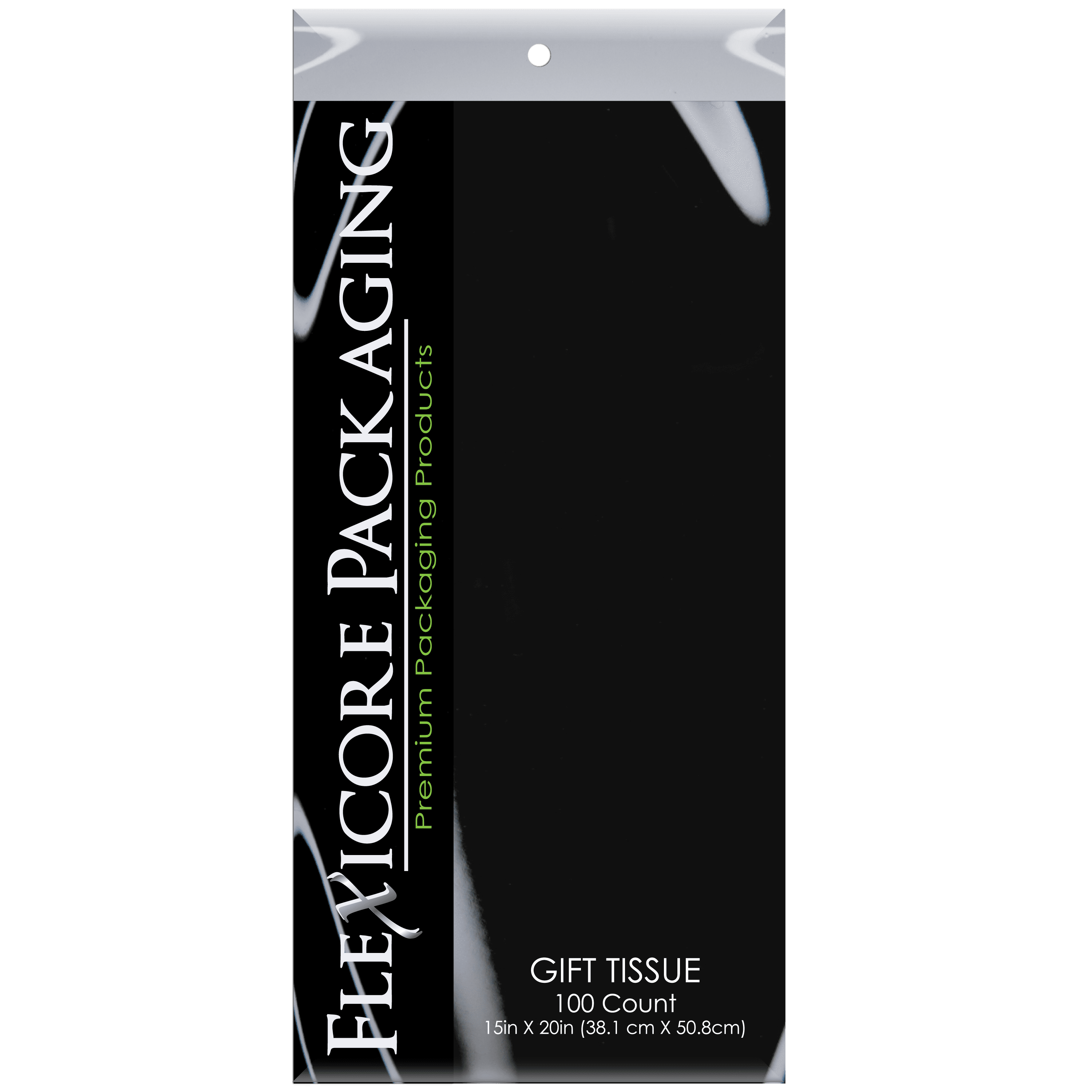 Black Tissue Paper, 15"x20", 100 ct