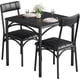 thumbnail image 4 of Historyli Juego de mesa de comedor para 2,juego de mesa de comedor de 3 piezas,mesa de cocina y sillas para 2 con sillas tapizadas rojas,juego de mesa de cocina cuadrada para espacios pequeños, 4 of 7