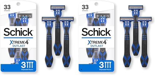 Xtreme 4 Outlast Razor â€” Xtreme4 Disposle Razors Men, 3 Count (Pack of 2)