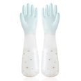 thumbnail image 1 of Guantes para lavar platos para el hogar, de terciopelo, impermeables, de goma, para limpieza de cocina, de goma, de látex, para extensión del hogar, 1 of 5