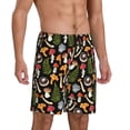 thumbnail image 2 of Sikiie Mushrooms Mens Pajama Shorts, Lightweight Lounge Pant with Pockets Soft Sleep Pj Shorts for MenMedium, 2 of 6