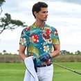 thumbnail image 3 of Fotbe Japanese Koi Camiseta Polo de Golf para Hombre con Estampado – Camisa Deportiva Transpirable con Cuello Abotonado-Large, 3 of 6
