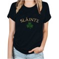 thumbnail image 2 of T-shirts de la Saint-Patrick pour Femmes Mode Saint-Patrick Imprimé Col Rond Manches Courtes T-Shirt Décontracté Haut Saint-Patrick, 2 of 3