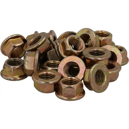 

M10x1.25 Metric Reduced 14Mm Wrench Top Locking Yellow Zinc Plated Steel Nut NTLH10X1.25YLW