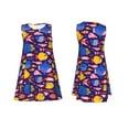thumbnail image 7 of Picia Cute Flat Hand Drawn Fishes Print Women’s Sleeveless Midi Swing Dress – A-Line Pleated Tank Sundress, Comfortable and Flowy T-Shirt Dress, 7 of 7