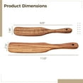 thumbnail image 5 of 2 espátulas delgadas de madera de acacia, espátula de madera para masa madre, mezcladora de masa madre de madera y espátula para revolver pan, espátula de madera para batir masa, untar, hornear, cocin, 5 of 5