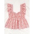 thumbnail image 2 of Women's Summer Boho Smocked Peplum Tank Top Square Neck Ruffle Sleeveless Casual Vacation Shirt, 2 of 4