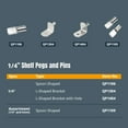 thumbnail image 4 of POWERTEC 25PK 5mm Clear Shelf Pegs, Shelf Pins Support Pegs for Shelves, Kitchen Cabinet Shelf, Bookshelf, Closet and Furniture, Nickel Plated Shelf Holders Metal Pin Pegs (QP1501), 4 of 8