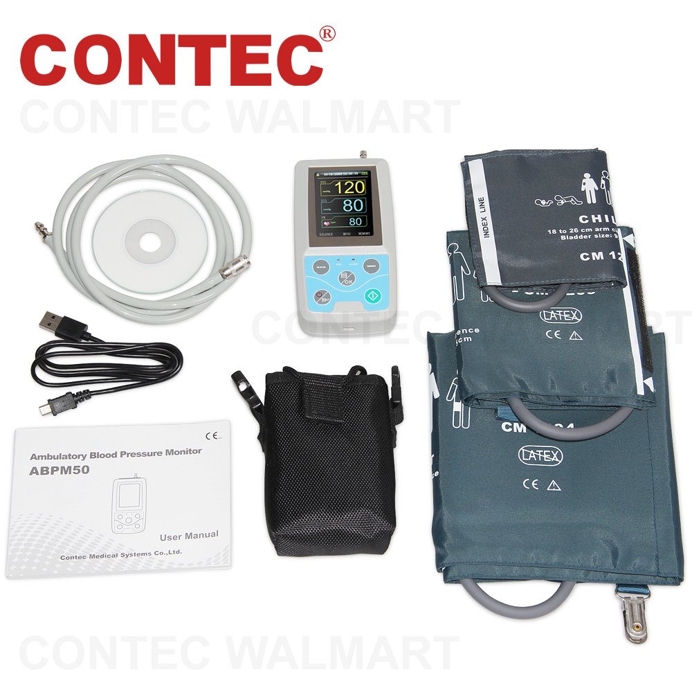 CONTEC ABPM50 Handheld 24hours Ambulatory Blood Pressure Monitor with