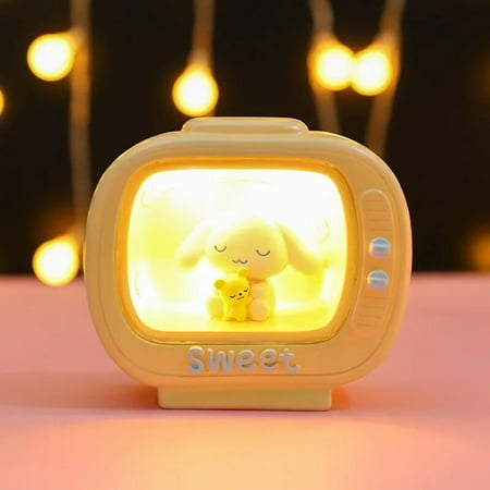 

Kawaii Sanrio Cinnamoroll My Melody Hello Kitty Night Light Anime Figure Desktop Tv Modeling Decorate Ambient Light Christmas
