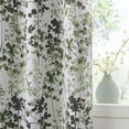 thumbnail image 4 of NICETOWN Blackout Floral Curtains for Kitchen, Watercolor Foliage Light Blocking Curtains Thermal Insulated Energy Efficient Grommet Drapes, Olive Green, 52"x63", 2 Panels, 4 of 6
