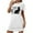 White, variant on HomeGardon Women's Sleepwear Nightgowns for Women,Fashion Print Medium Length Dress Oversized Short Nightgown Fashion Chest Print Short Sleeve Nightdress,S-XXL
