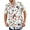 White, variant on cui Clearance,Men's Short Sleeve Shirts Button Down Oversized Casual Tops Mushroom Printed V-Neck Beach Tops Beige XXXL