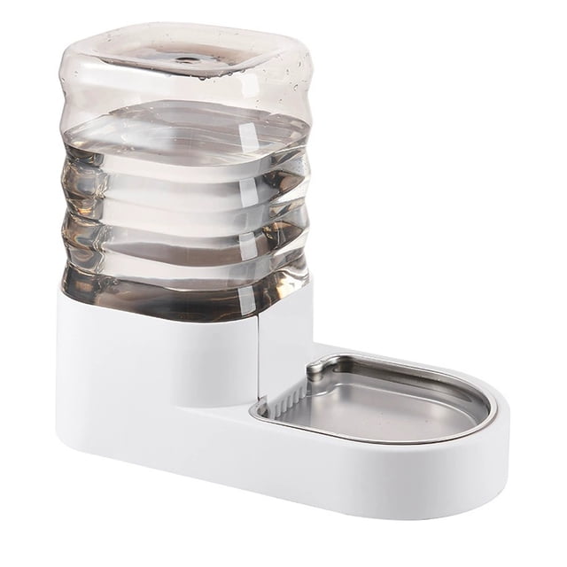 tamizeot Dogs Water Dispenser With Activated Carbon Automatic Water Bowl With Water Output Large Drinking Water Outlet - Pets white
