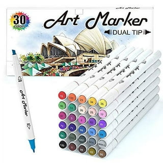 Lelix fabric markers, lelix 30 permanent colors dual tip fabric pens for  writing painting on t