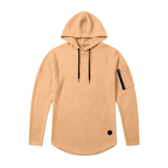 Admvng Mens Hoodie Sweatshirt Drawstring Slim Long Sleeve Solid Casual Pullover Tops