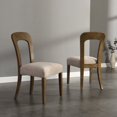 thumbnail image 5 of Set of 2 Dining Chairs with Upholstered Seats for Kitchen Use  (Beige), 5 of 10