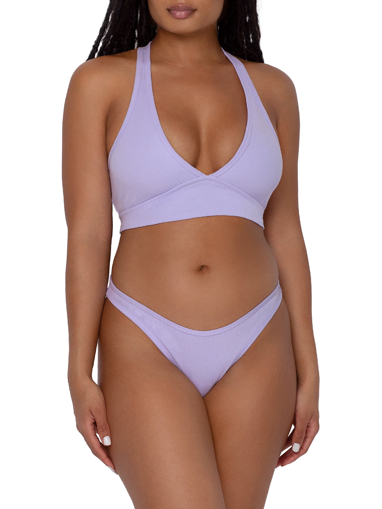 Smart & Sexy Women's Comfort Cotton Rib Cut-Out Racerback Bralette, Style-SA1415
