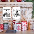 thumbnail image 5 of Christmas Kitchen Towel 18 x 26 Inch Xmas Tree Ball Dishcloth Black White Plaid Hand Drying Tea Towel for Cooking Baking Cleaning Wiping, 2Pcs, 5 of 6