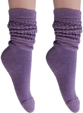 Geyoga 3 Pairs Slouch Socks Scrunch Socks Cotton Knit Boot Socks Soft Long  Socks Winter Stacked Socks for Women Girls