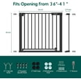 thumbnail image 4 of Baby Gate for Doorways and Stairs, Pet Gate with Wide Walk Thru Door and Lock Indicator, No Drill Pressure Mounted Safety Gate with Double Lock and Self-Closing, 4 of 8