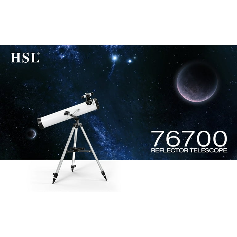 Clicklife Telescopio Profesional Astronómico 76/700mm Reflector 350x con  Accesorios –