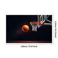 thumbnail image 3 of Basketball Themed Background Backdrop Banner for Sports Parties Decorations Basketball Hoop with Glowing Ball Photography Props for Basketball Events and Celebrations, 3 of 4