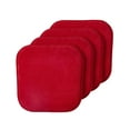 thumbnail image 3 of 2 Pack Premium Memory Foam Non-Slip Ultra Soft Chenille Surface Chair Pad Cushions - Red, 3 of 5