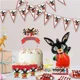 thumbnail image 2 of Bing Rabbit-Globo de aluminio para fiesta de cumpleaños de bebé, caja de dulces con eslinga de taza de Animal de dibujos animados, decoración de 1, 2, 3, juguetes Faovr para niños（10pcs 9inch plate, 2 of 5