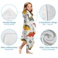 thumbnail image 7 of Dinosaur with Bones Pattern Hooded Bath Towel，60"x35" for Ages 3 To 12 Kids, Quick Dry Lightweight Soft Microfiber Hood Beach Towel Cover Up for Kids, 7 of 7
