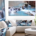 thumbnail image 1 of Beautiful Blue Water Cascade - Large Seashore Canvas Print, 1 of 3