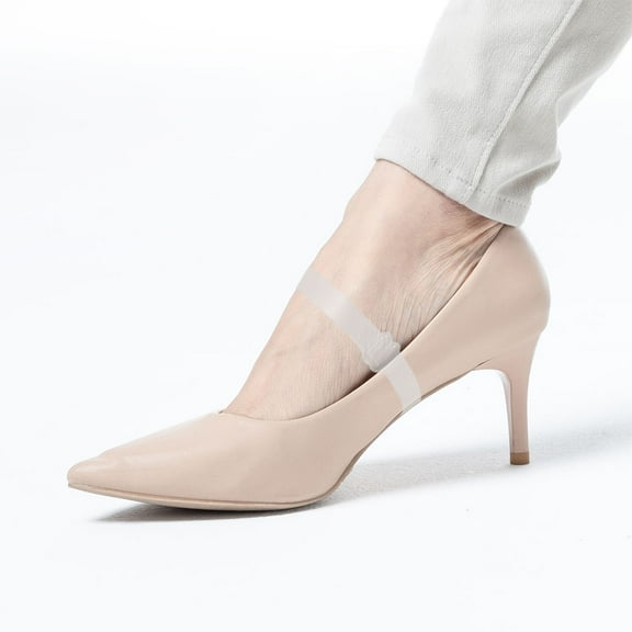 Raindrops 5Pairs Transparent Replacement Shoe Straps for High Heels with Snap Button Fastening