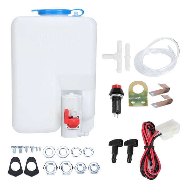 BLLBOO-160186 Kit de botella de lavado de parabrisas-Kit de herramientas de botella de lavado de vidrio de parabrisas universal de 12V 160186