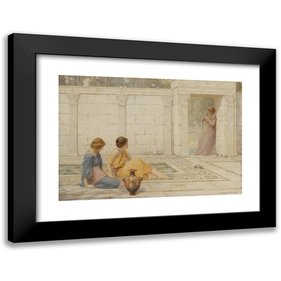 Henry Ryland 14x11 Black Modern Framed Museum Art Print Titled - Melody